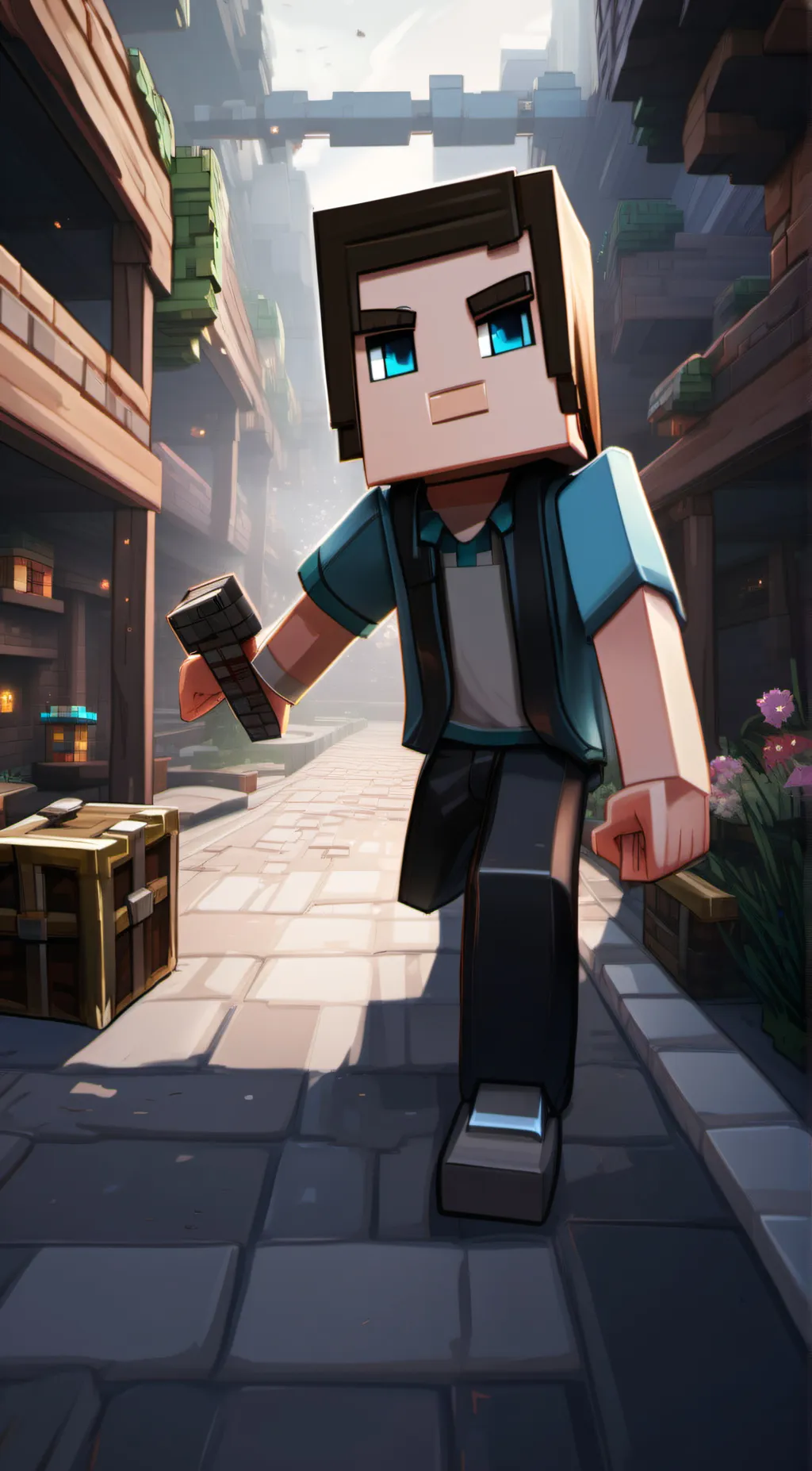 ai character: ssundee  background