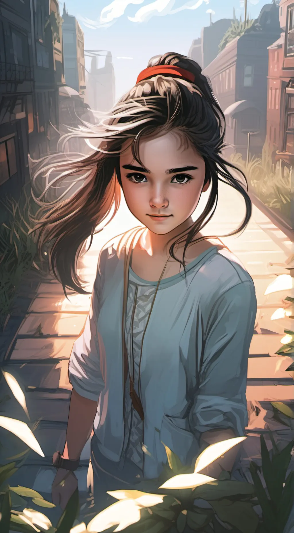 ai character: samantha, green background