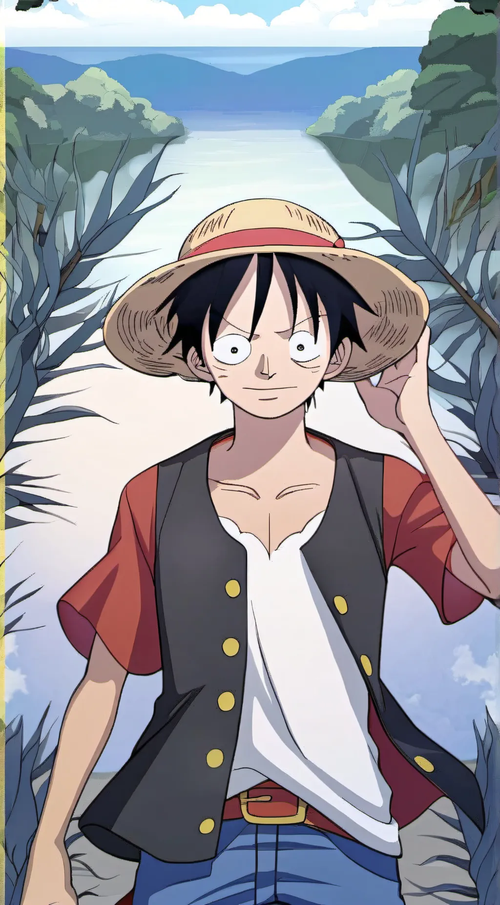 ai character: Luffy background
