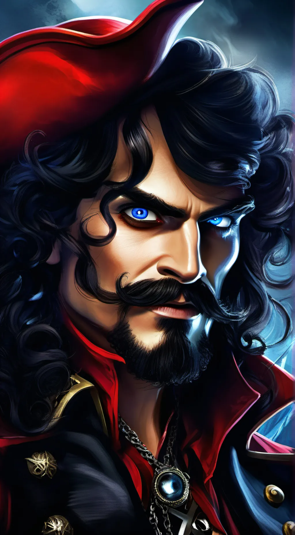 ai character: Captain James Hook background