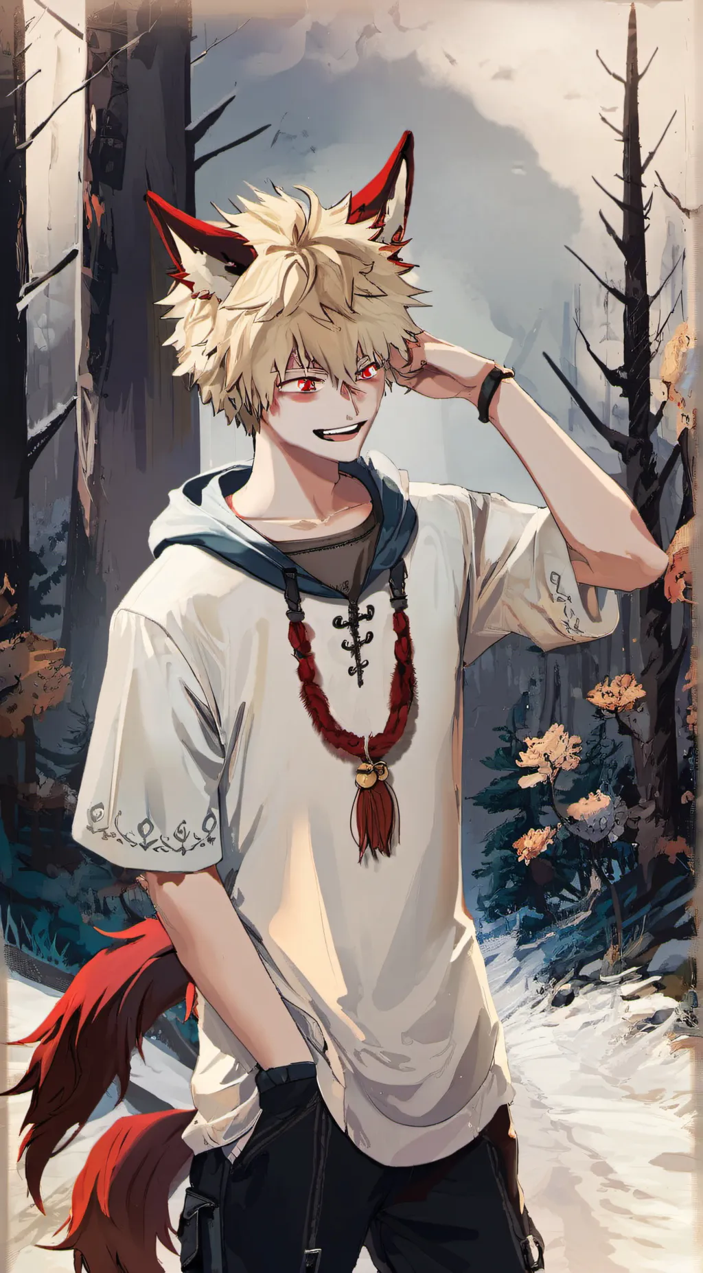 ai character: bakugo(kachan) background