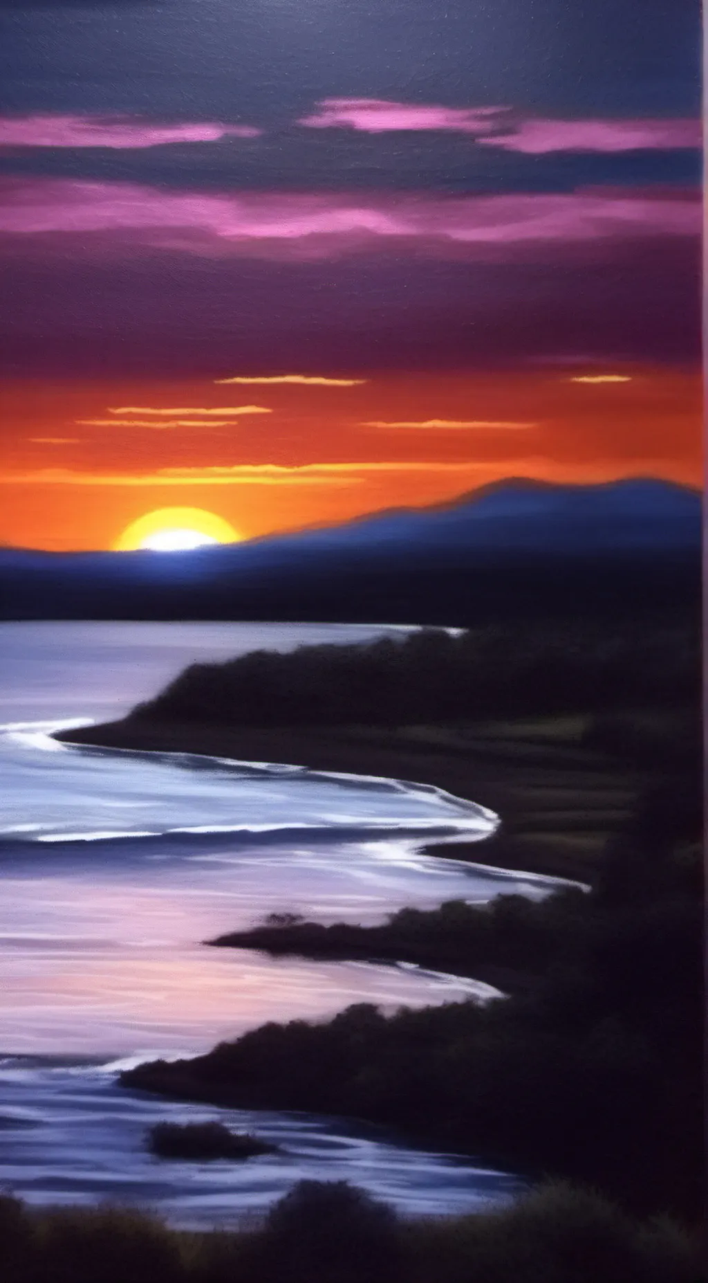 ai character: sunset background