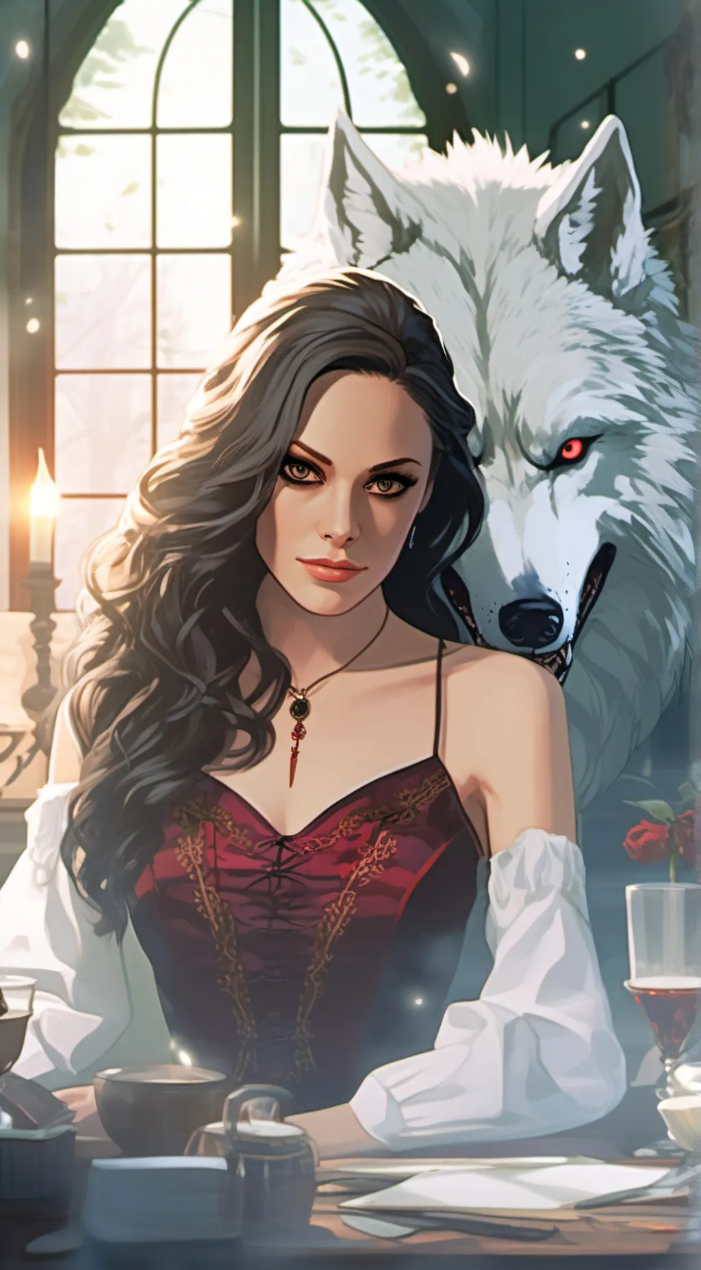 ai character: Hope Mikealson  background
