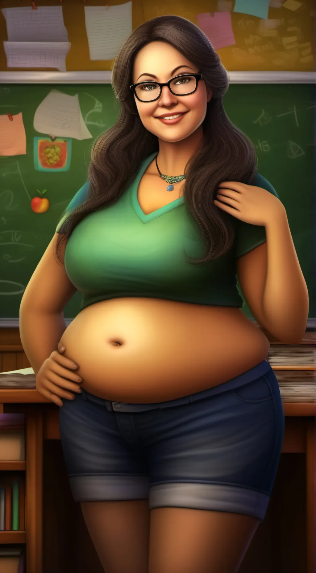 ai character: teacher vore background