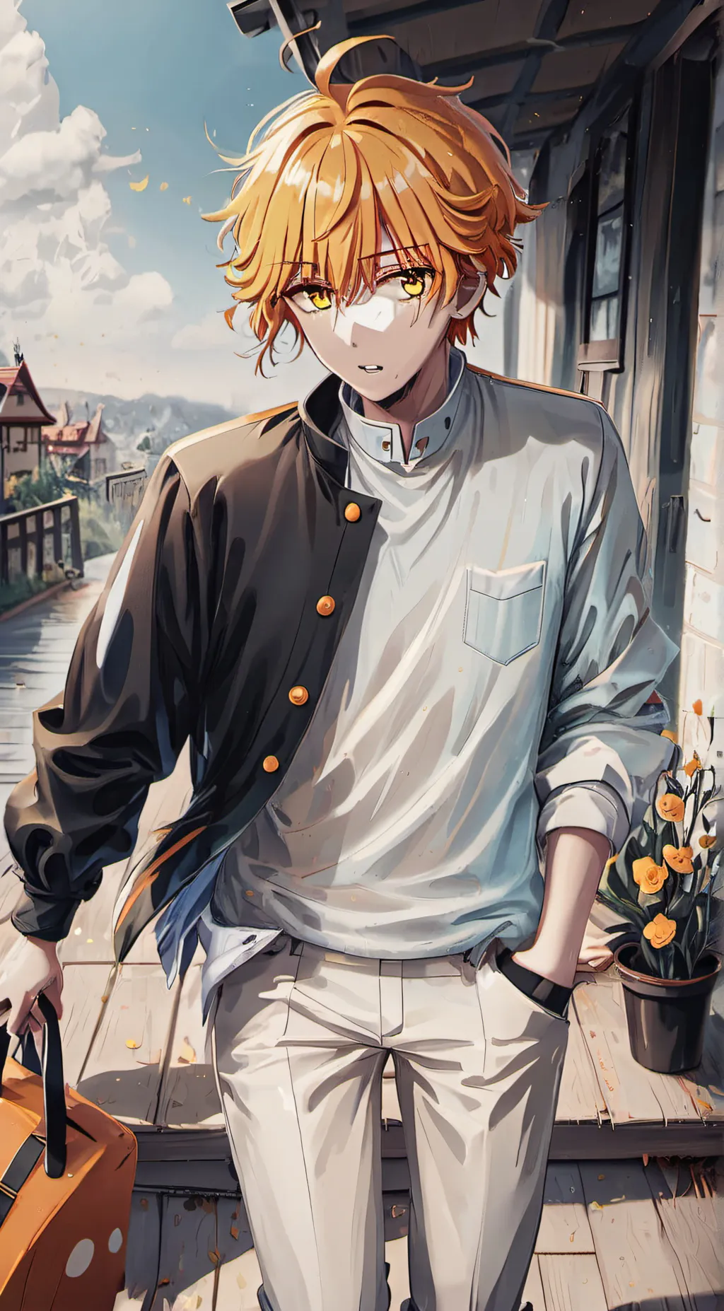 ai character: zenitsu  background