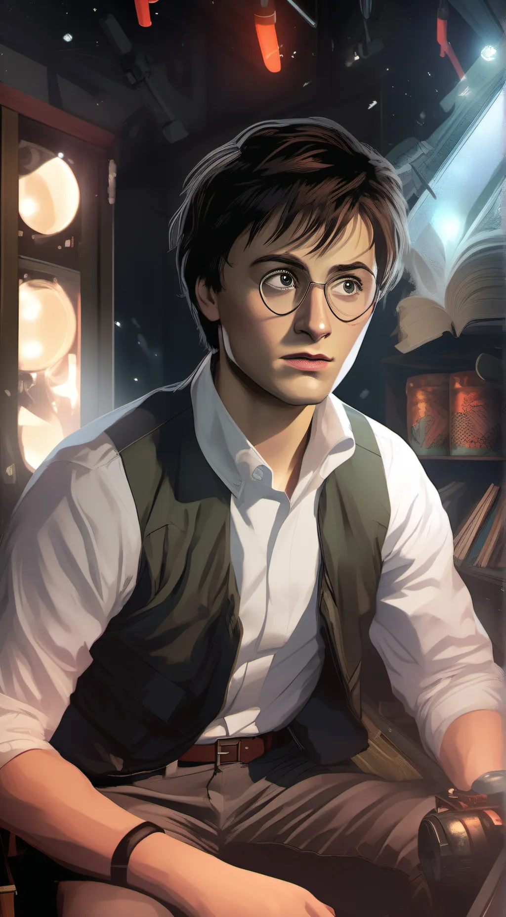 ai character: Danyal Radcliffe  background