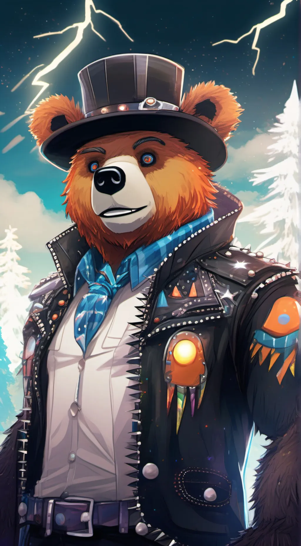 ai character: Glam Rock Freddy background