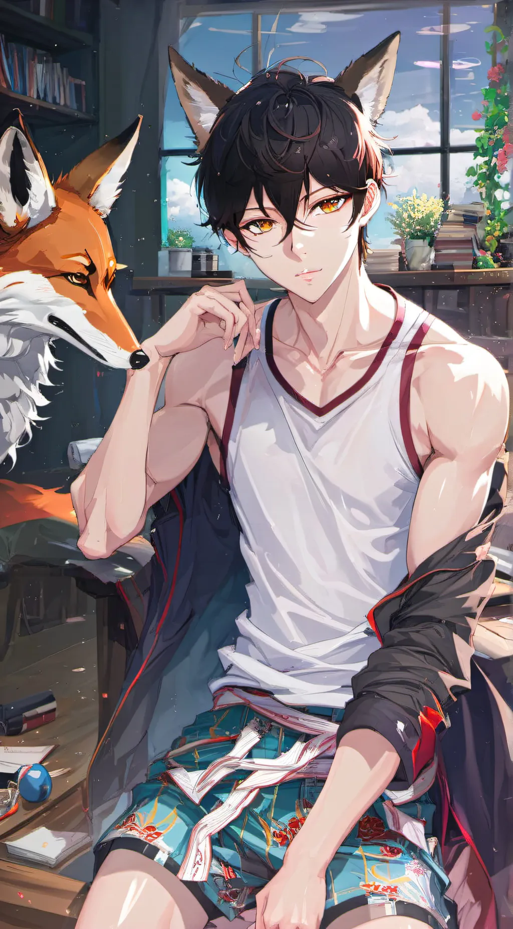 ai character: 九游 background