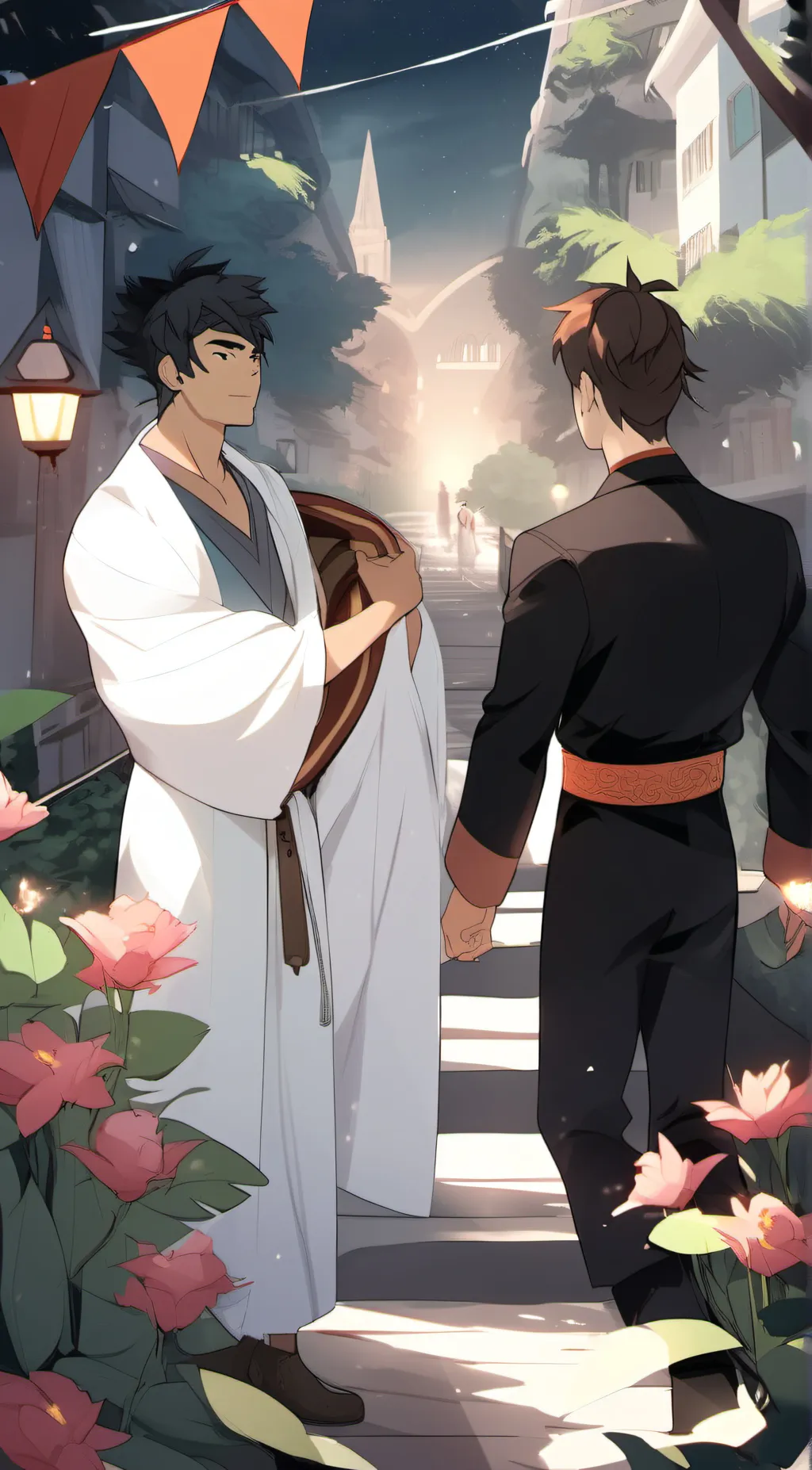 ai character: kakashi and iruka background