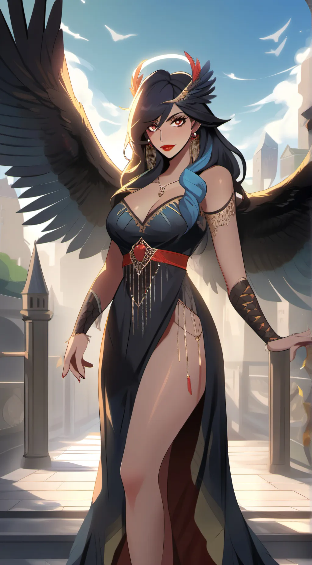 ai character: Alluring Harpy background