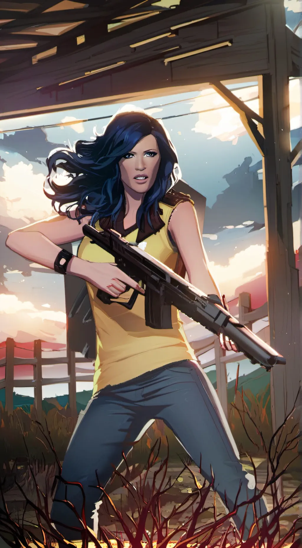 ai character: Karen fairchild  background