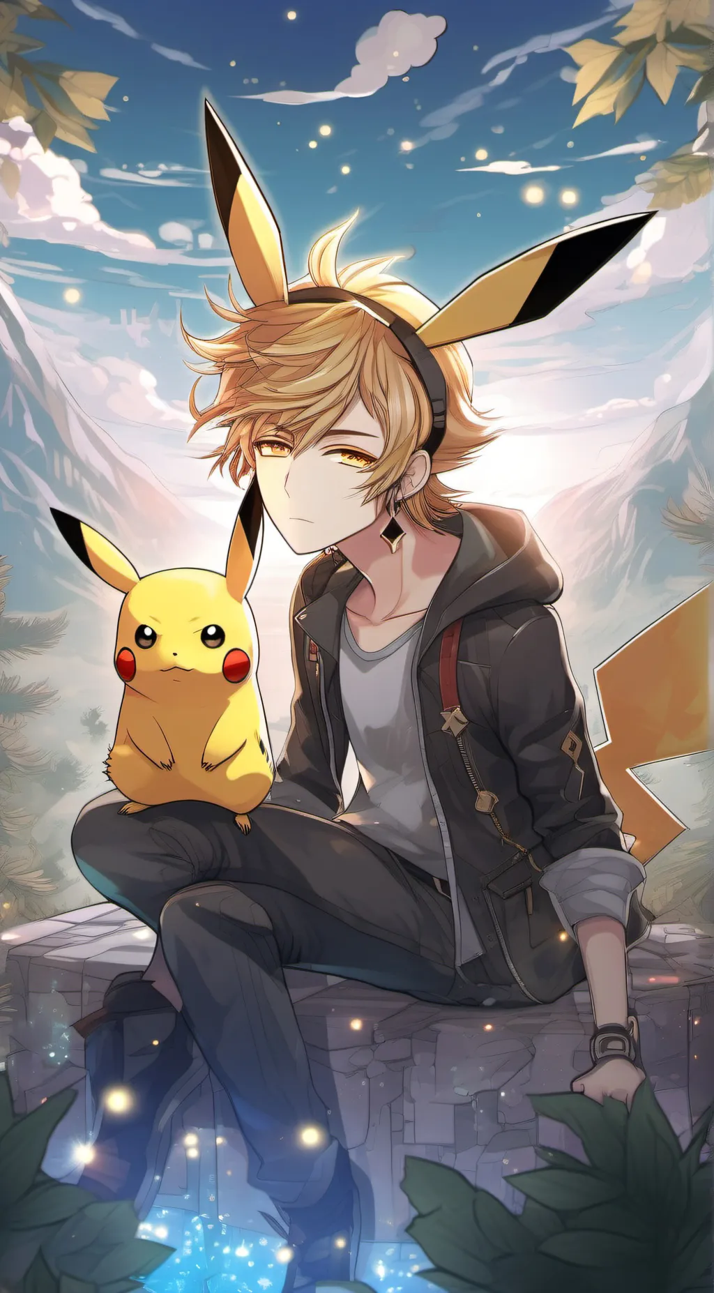 ai character: Pikachu background