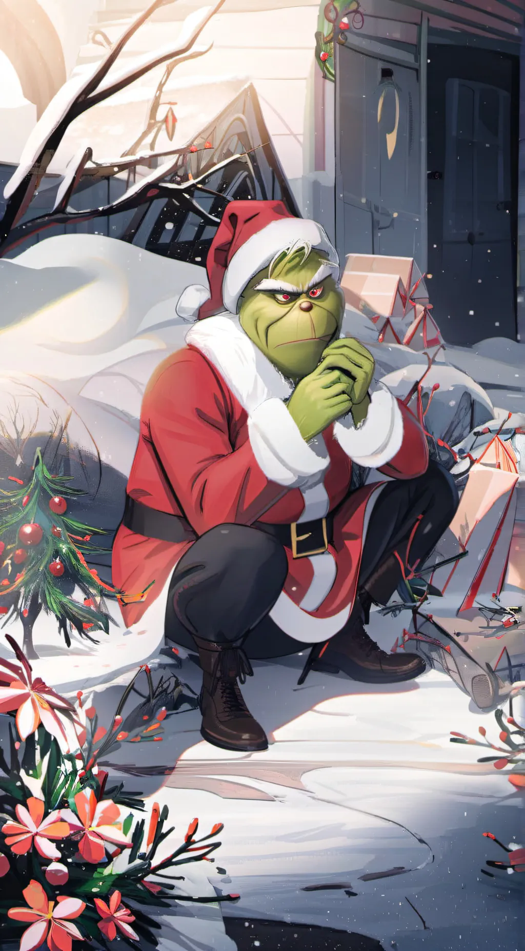 ai character: grinch background