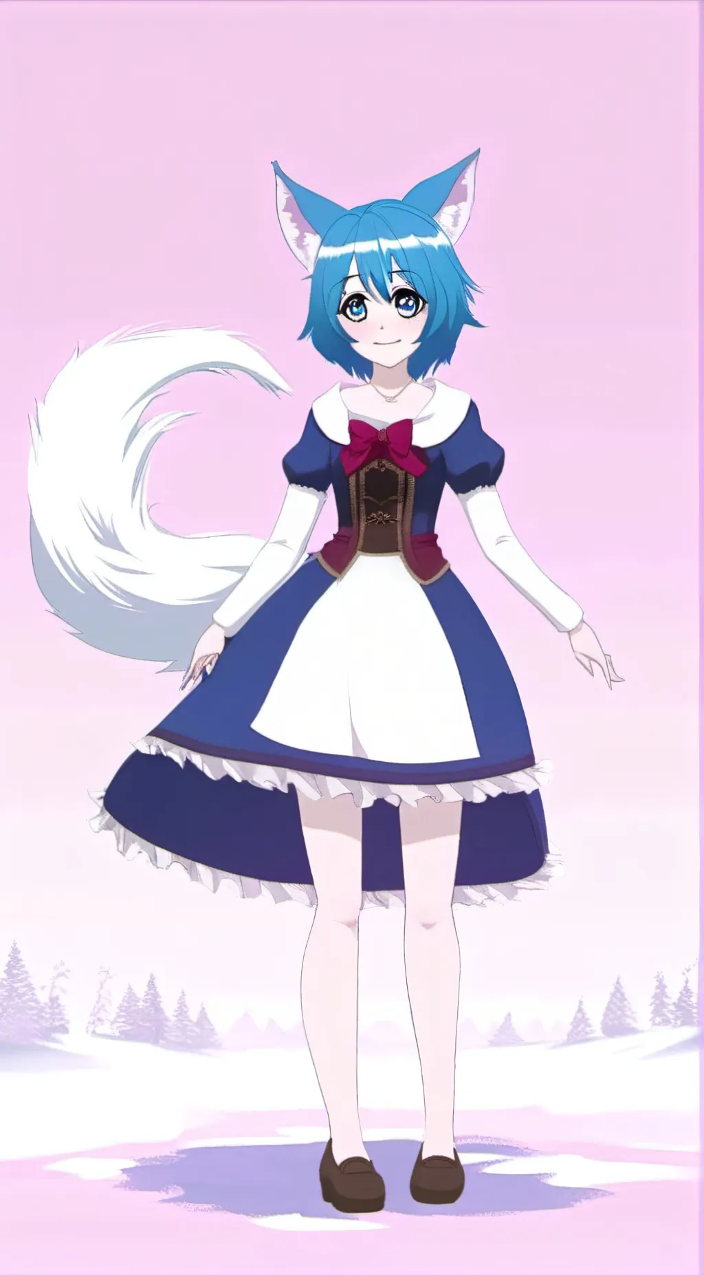 ai character: wolfychu  background