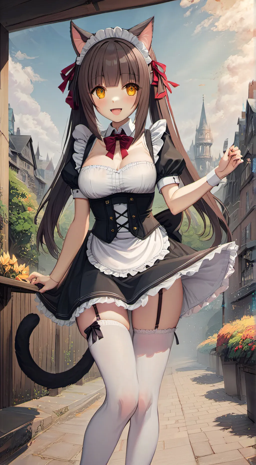 ai character: Chocola (Cat Girl) background