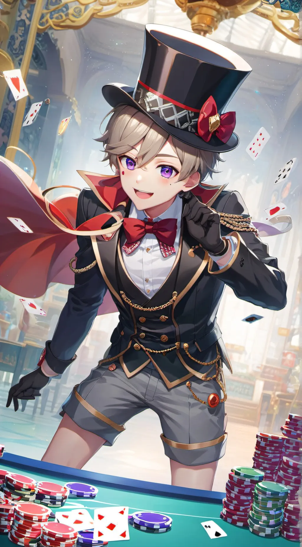 ai character: Lyney background