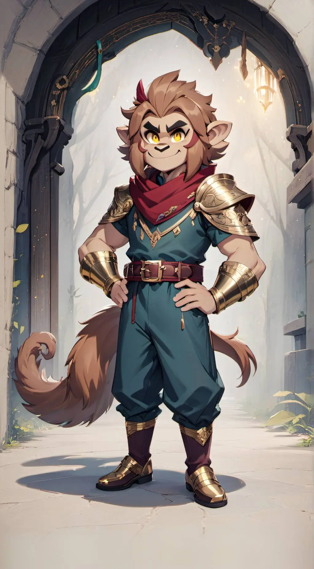 ai character: sun wukong  background