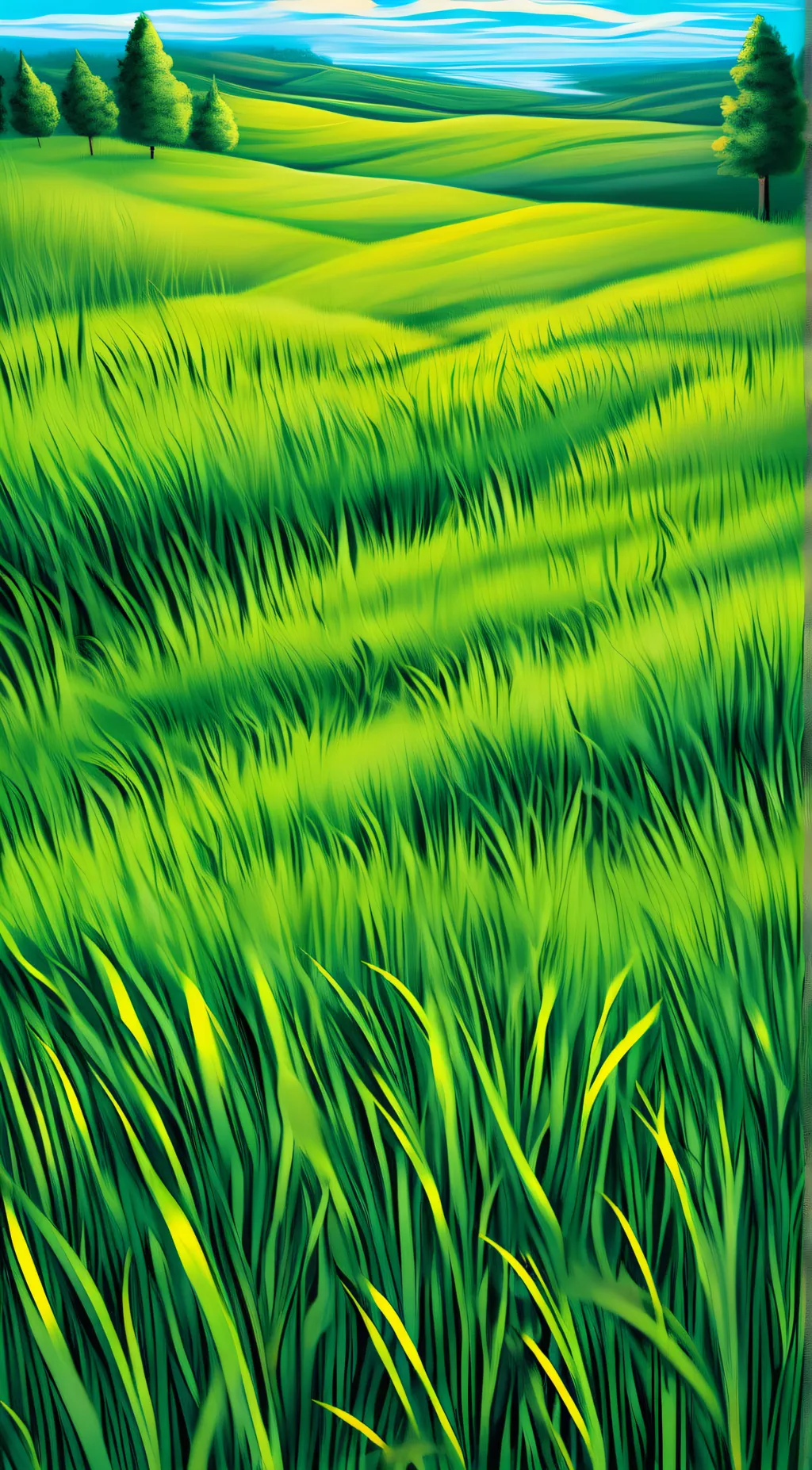 ai character: Grass background