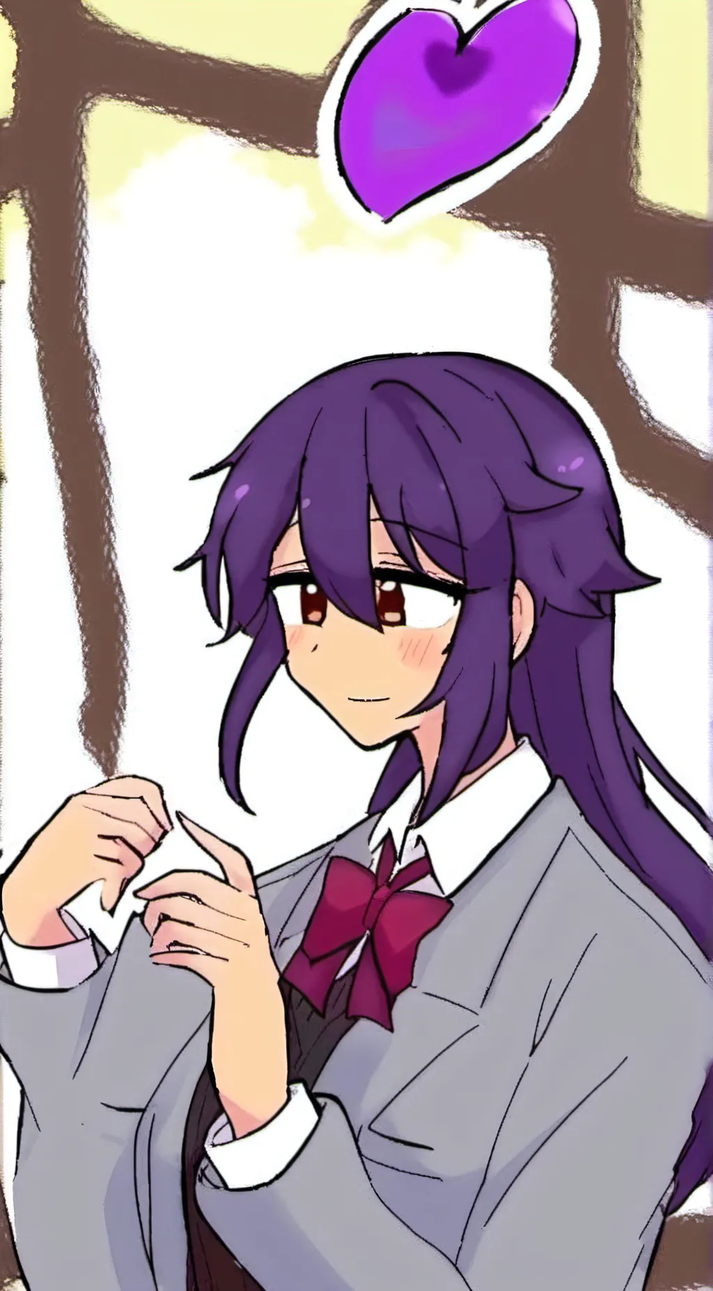 ai character: 💜 yuri 🔪 background