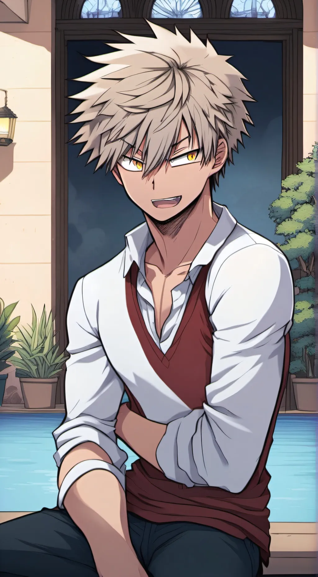 ai character: bakugo  background