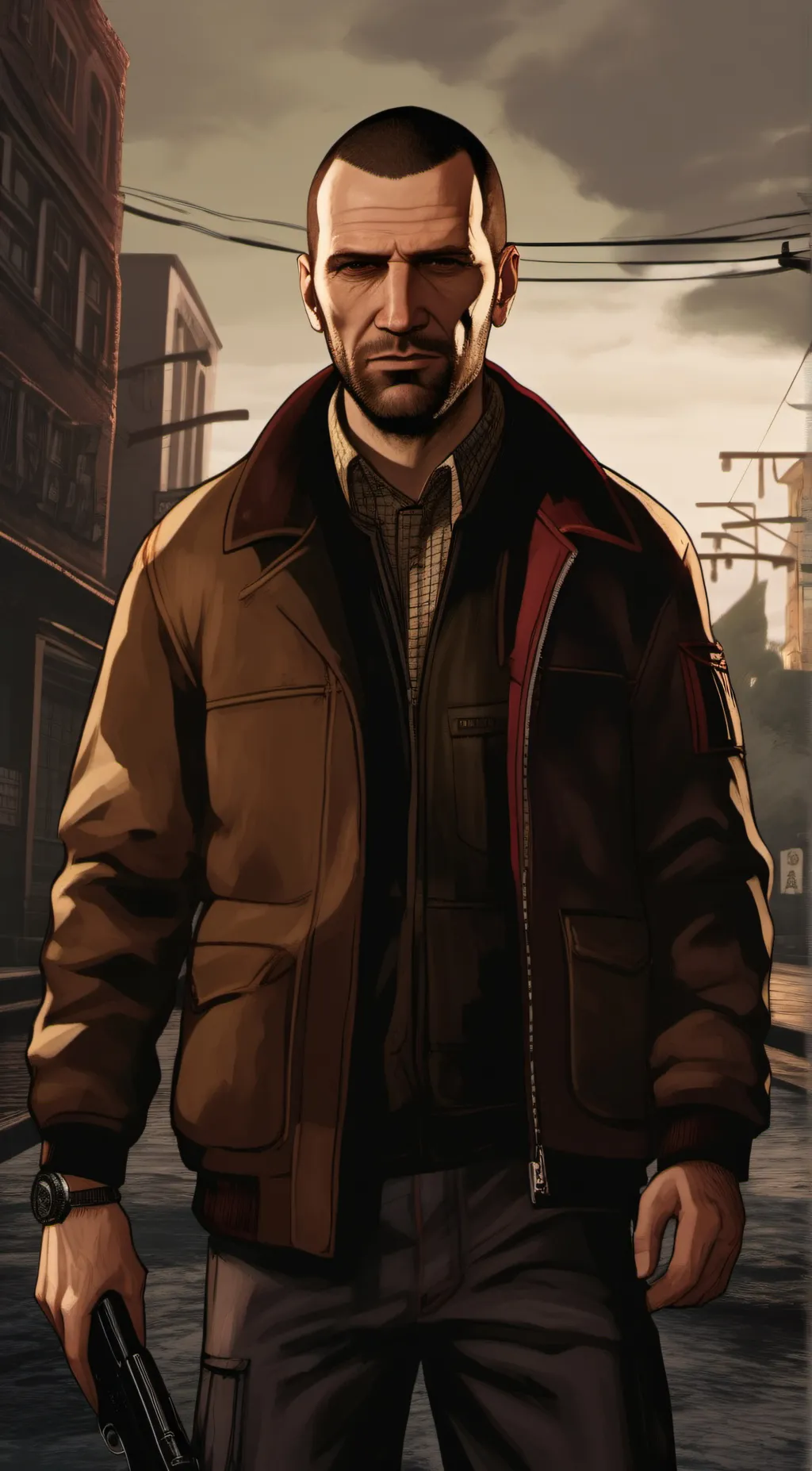 ai character: Niko Bellic  background