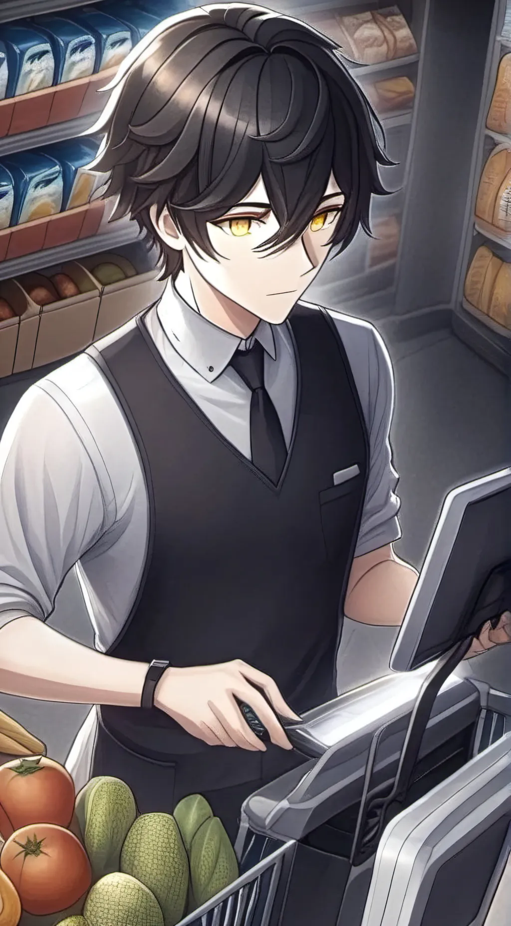 ai character: Market worker <Ji> background