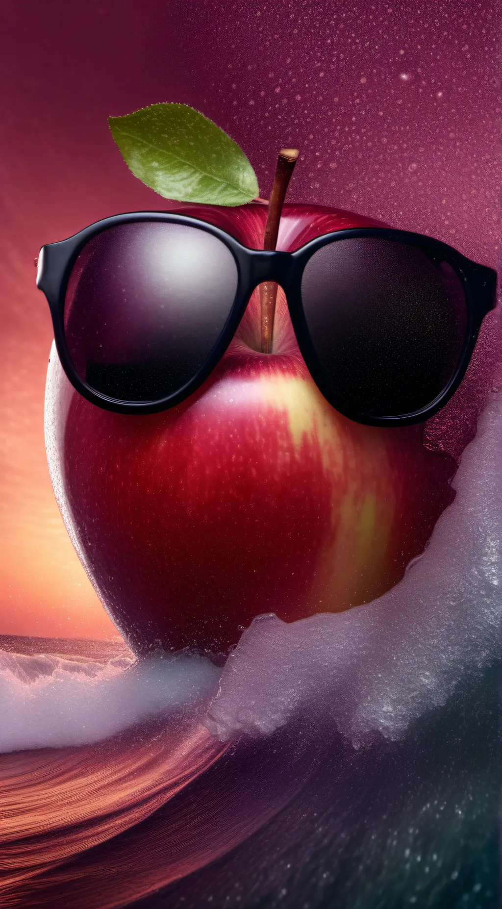 ai character: apple  background