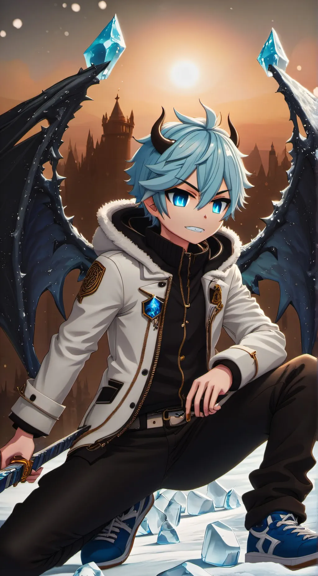 ai character: ice prince background