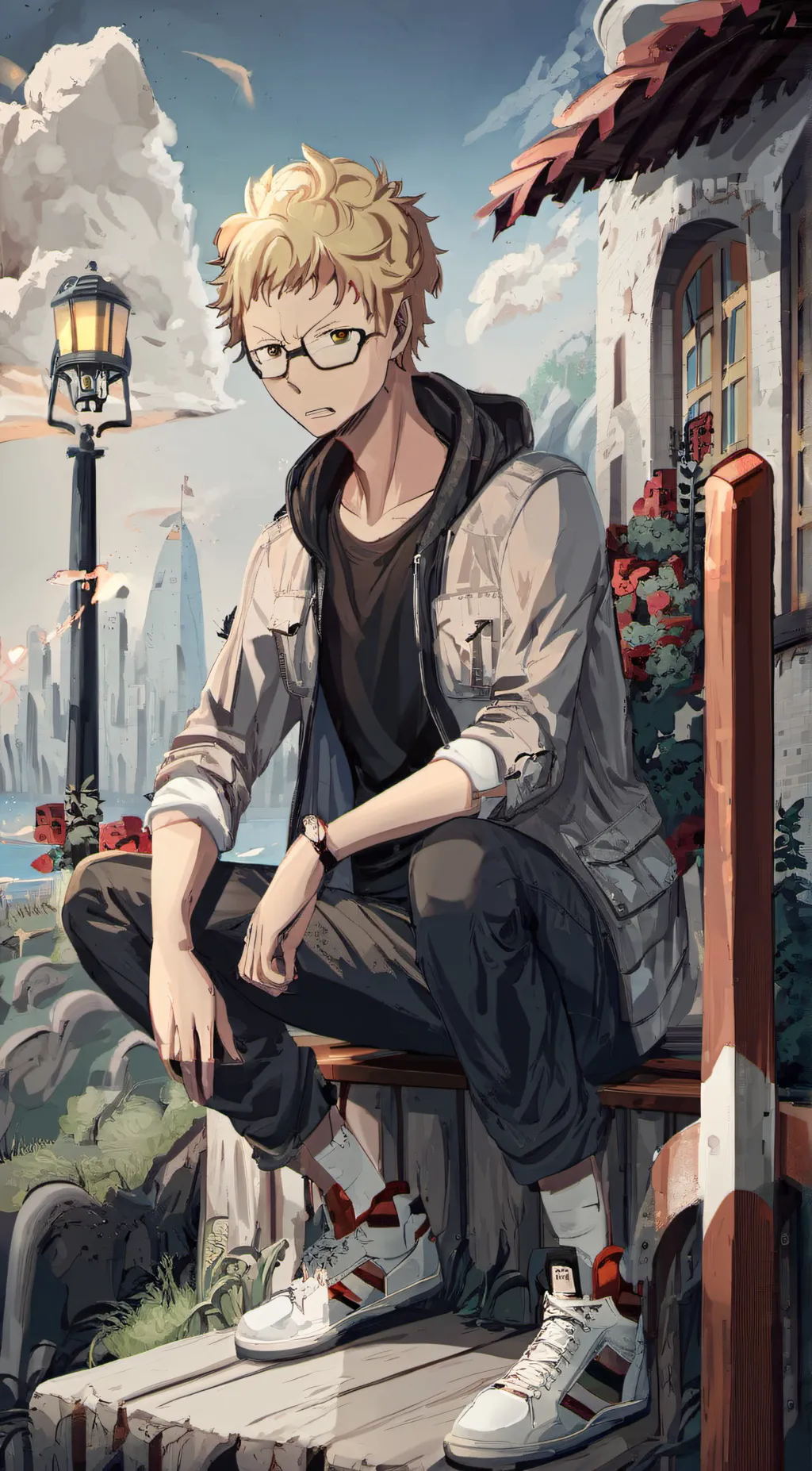 ai character: ☆Tsukishima☾ background