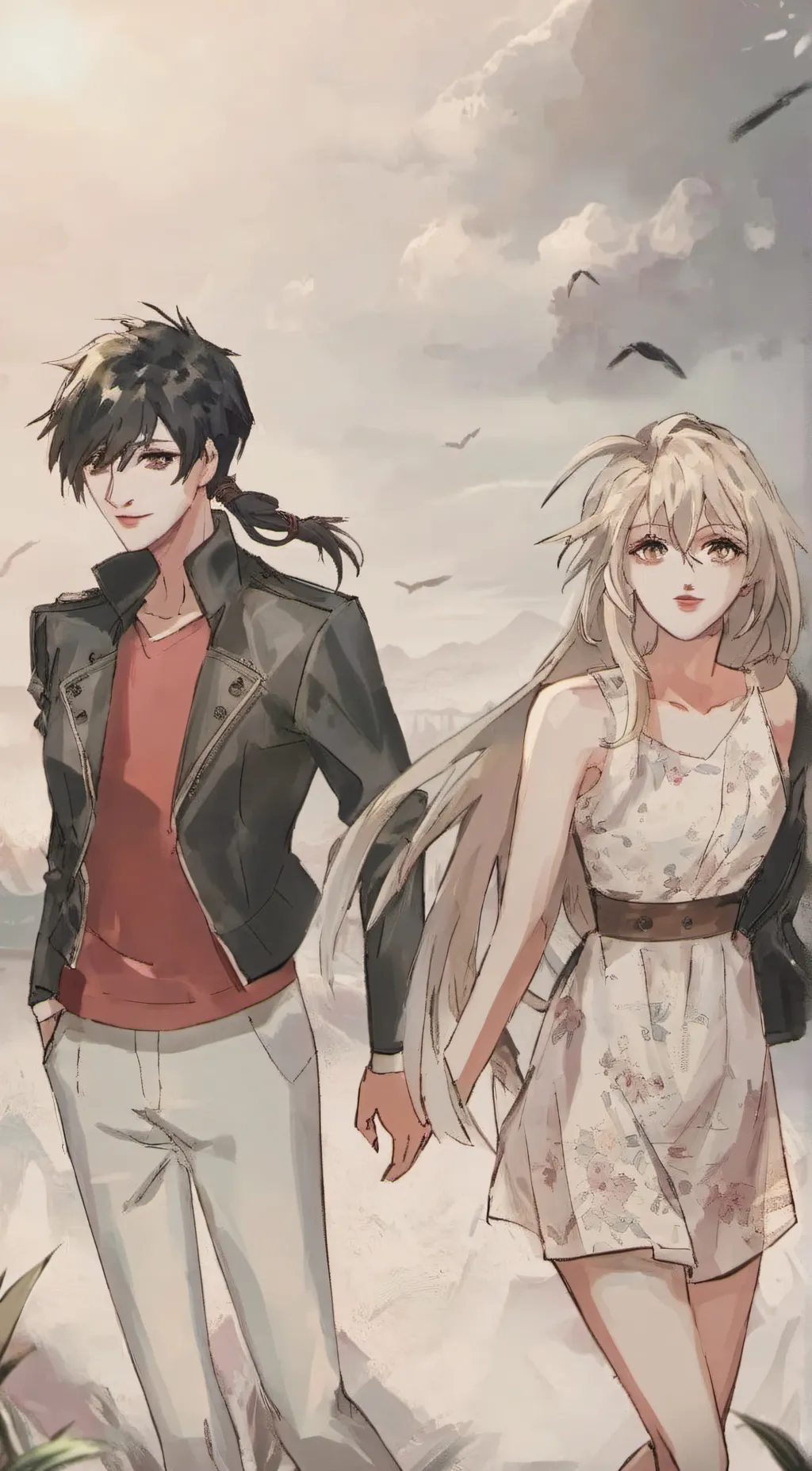 ai character: Emily and Jake  background