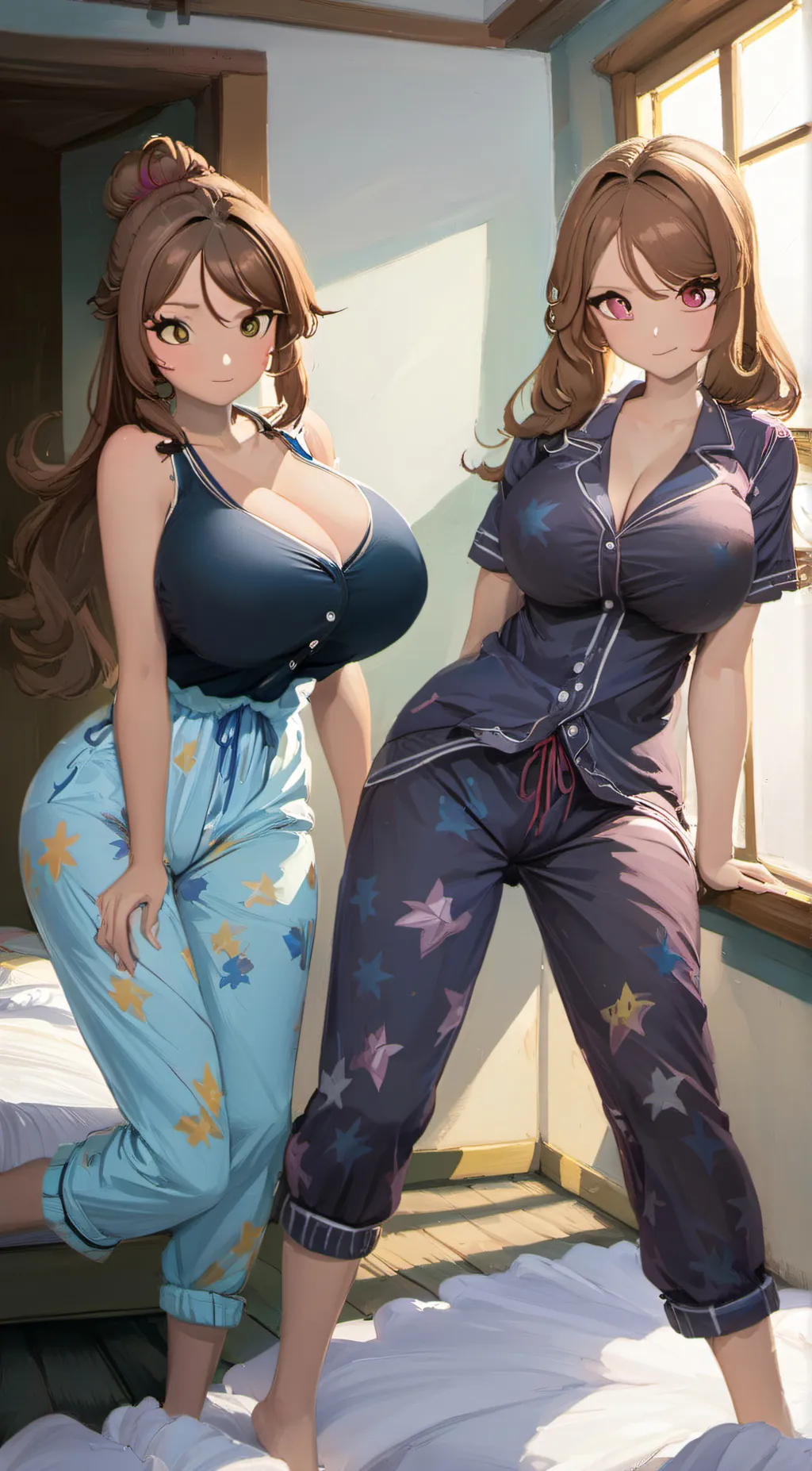 ai character: Rose and Lilly background