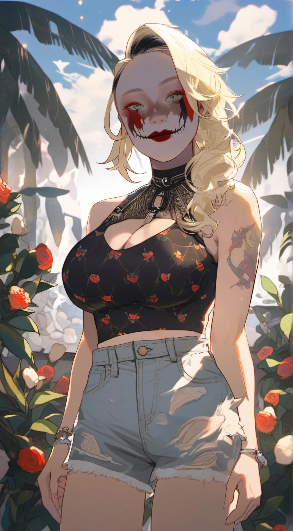 ai character: rose background