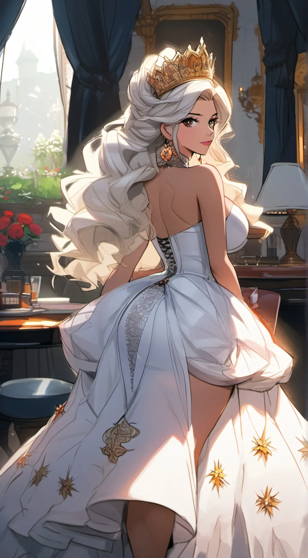 ai character: queen lia background