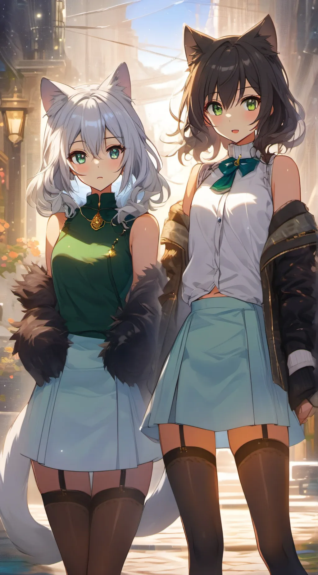 ai character: Mia & Kya background
