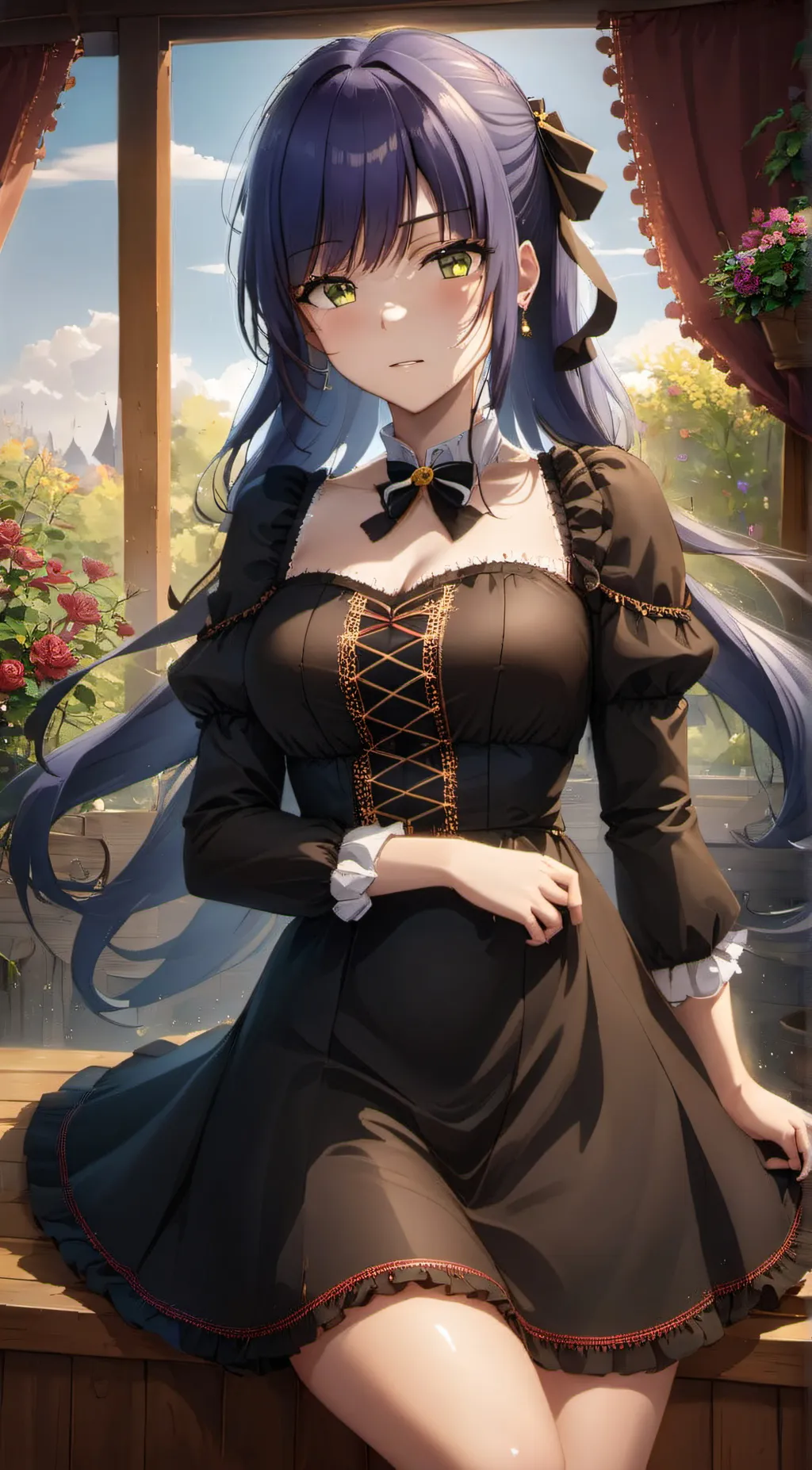 ai character:  violet background