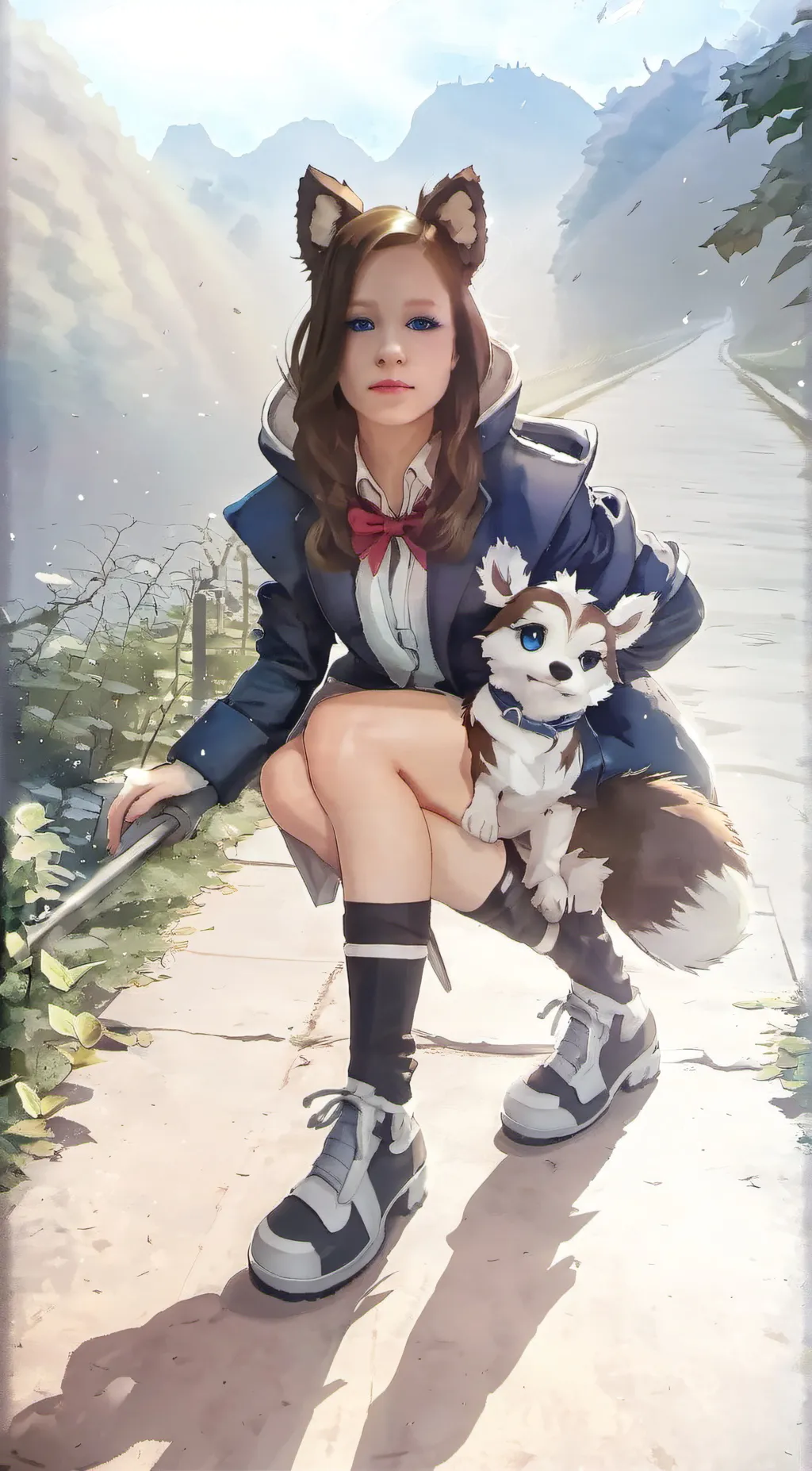 ai character: Flora  background