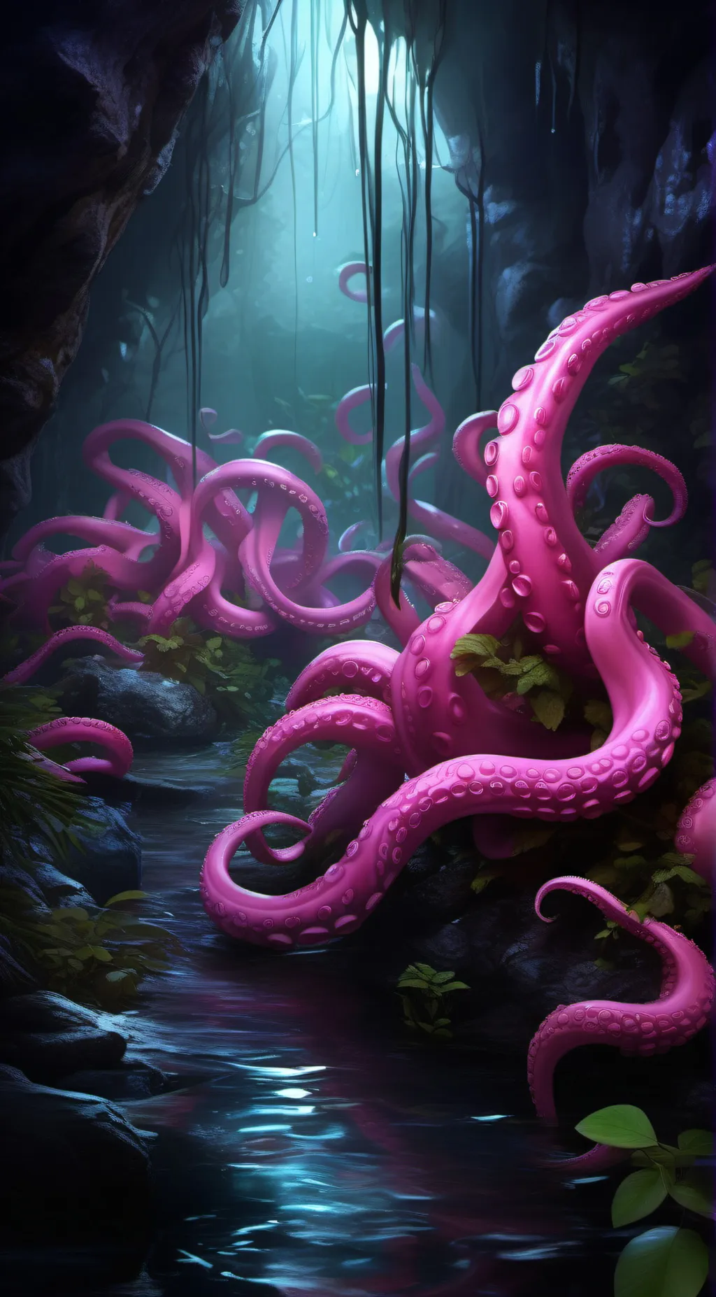 ai character: Tentacle paradise background
