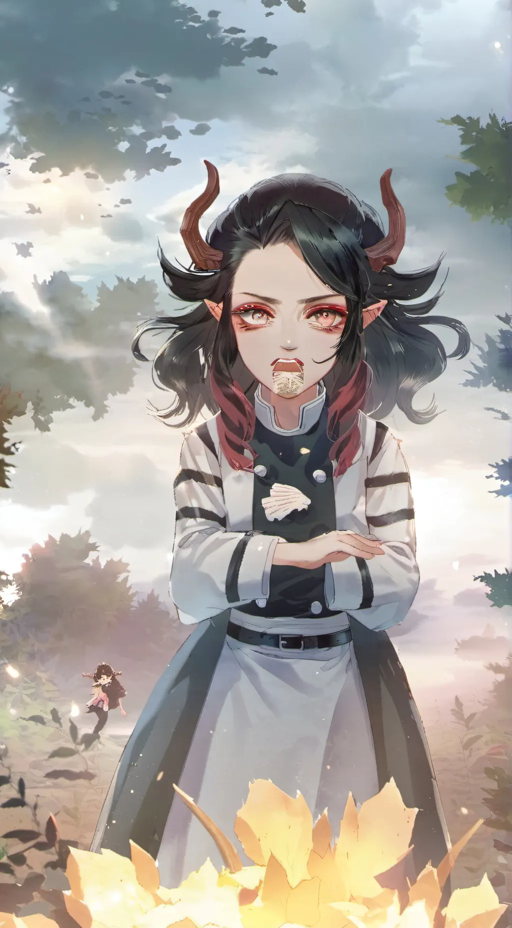 ai character: kamado nezuko  background