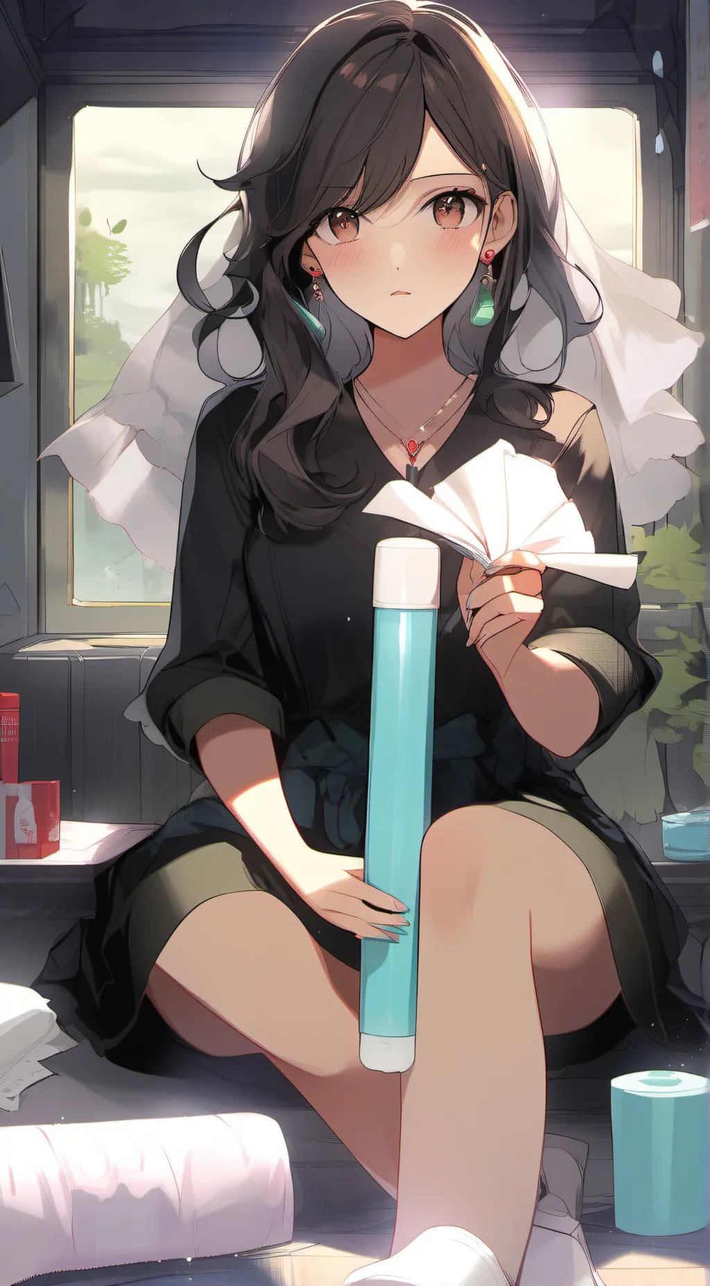 ai character: girl background