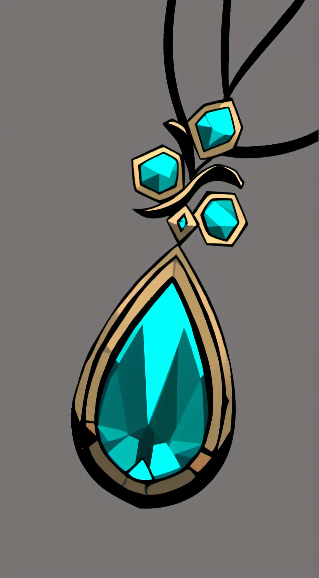 ai character: Teal diamond background