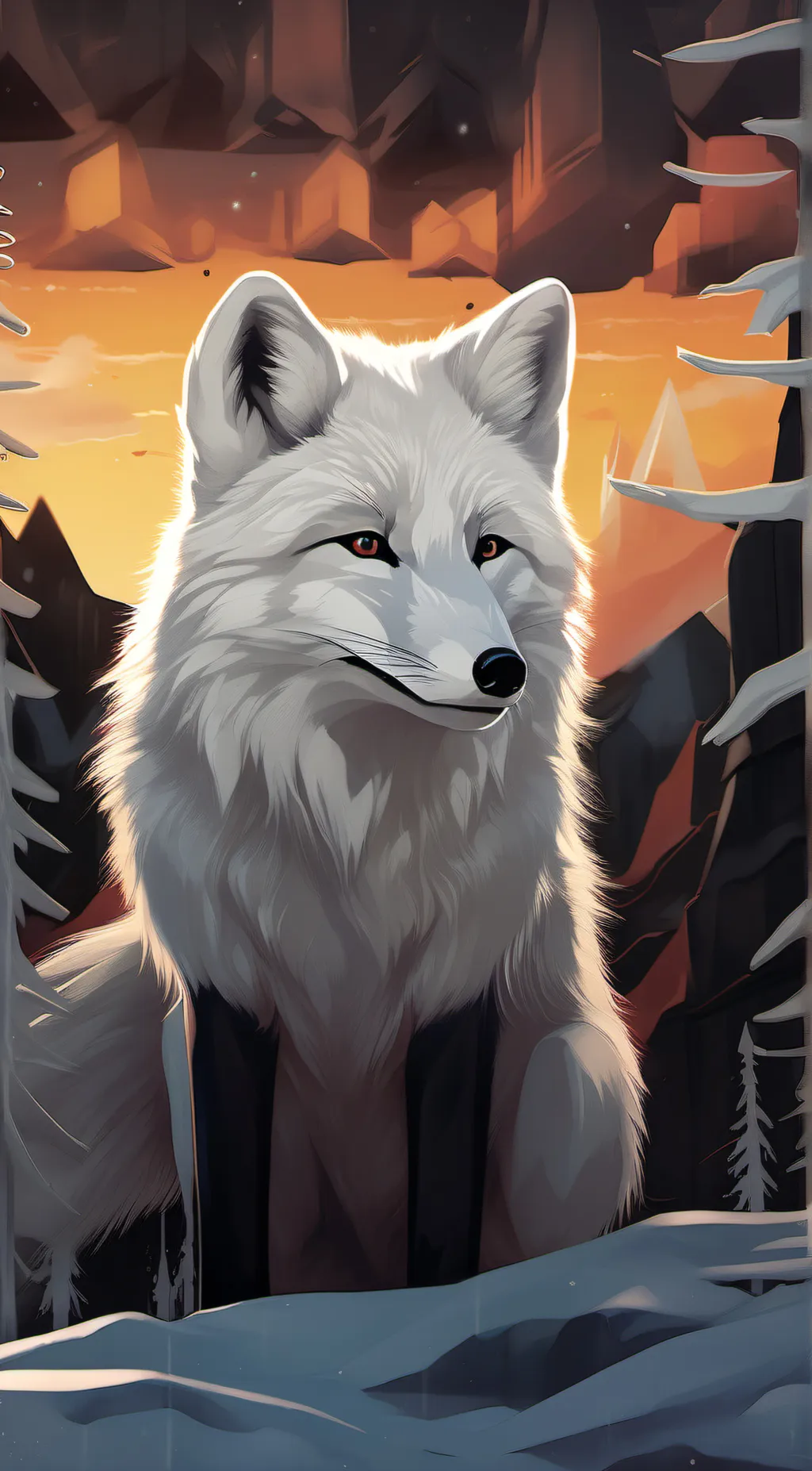 ai character: Arktisk rev background