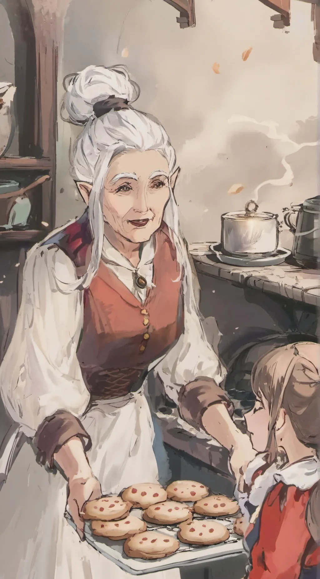 ai character: Mrs, Clause background