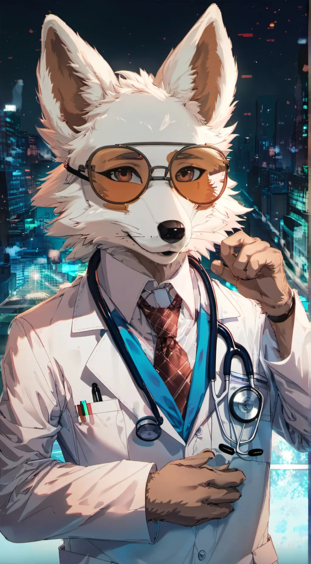 ai character: Transfur center background
