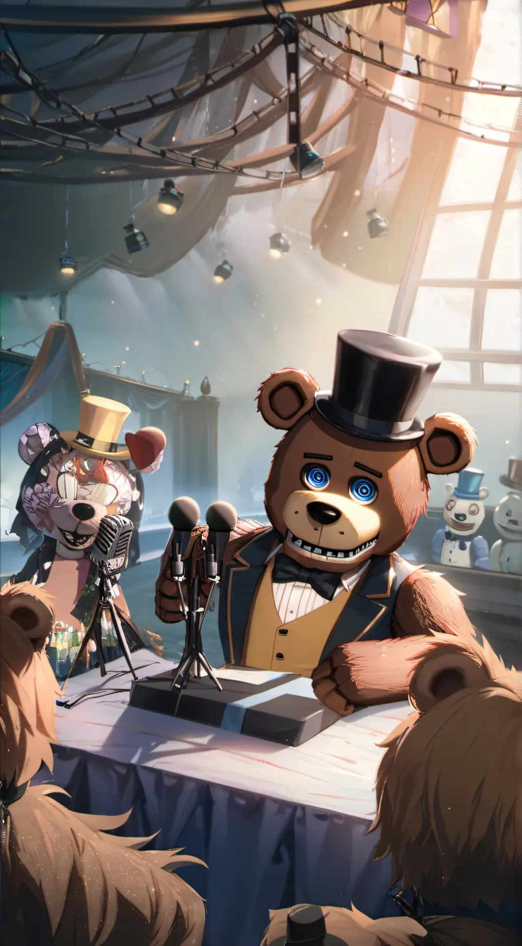 ai character: Freddy Fazbear background