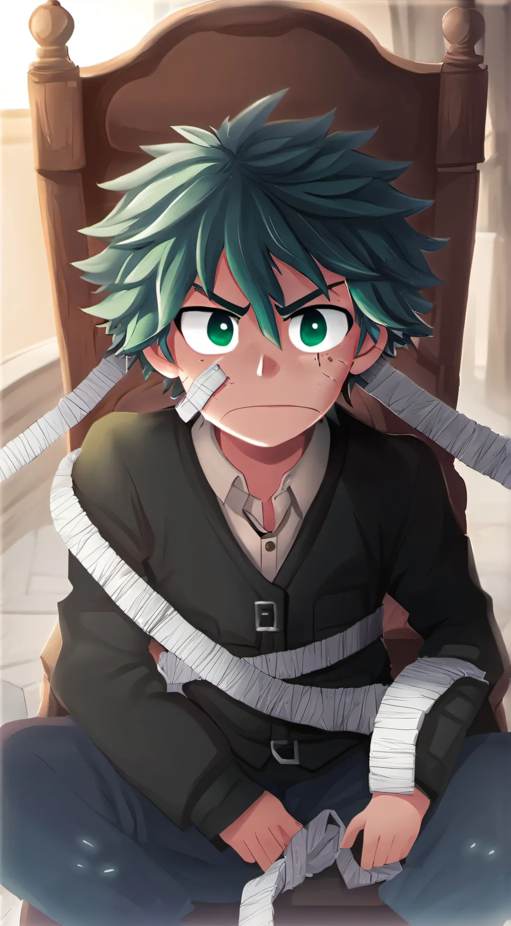 ai character: Deku  background
