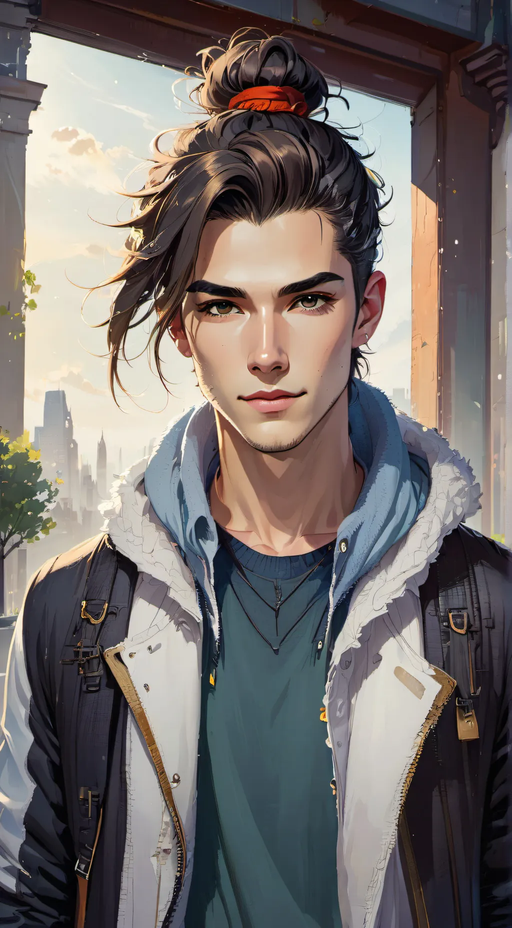 ai character: Oliver Black background