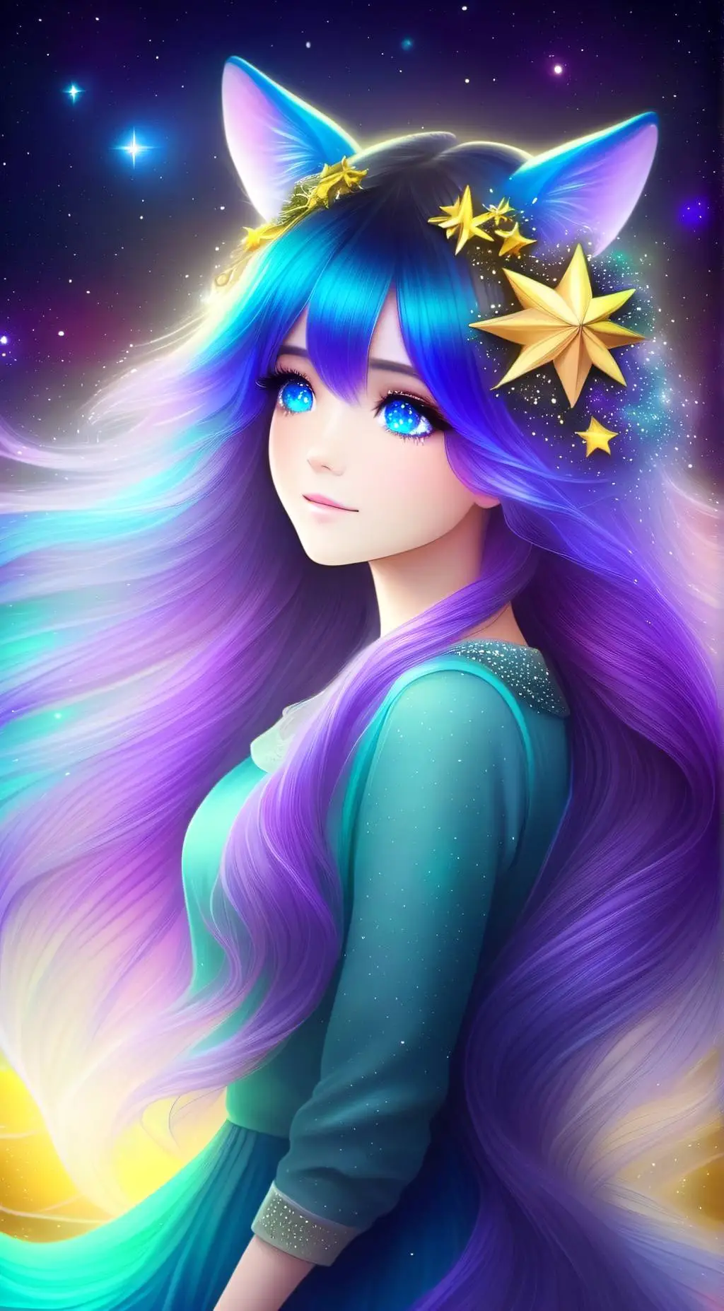 ai character: Starlight background
