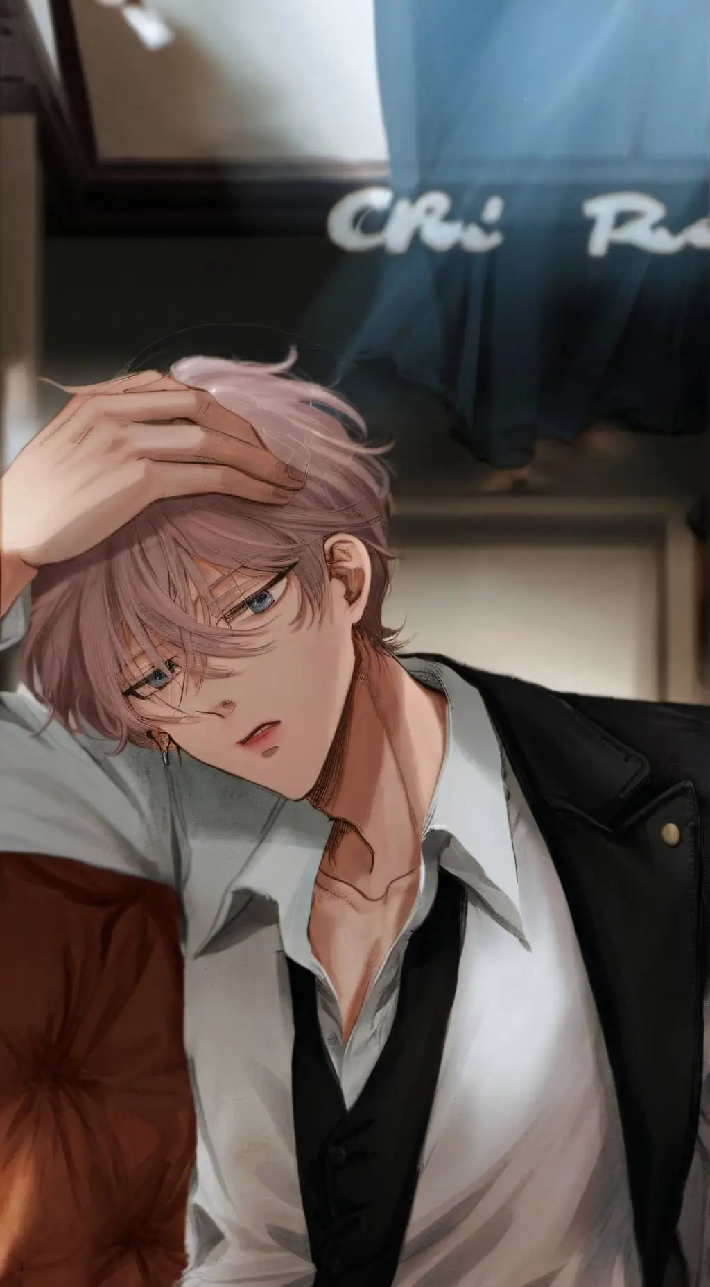 ai character: Damien .  background