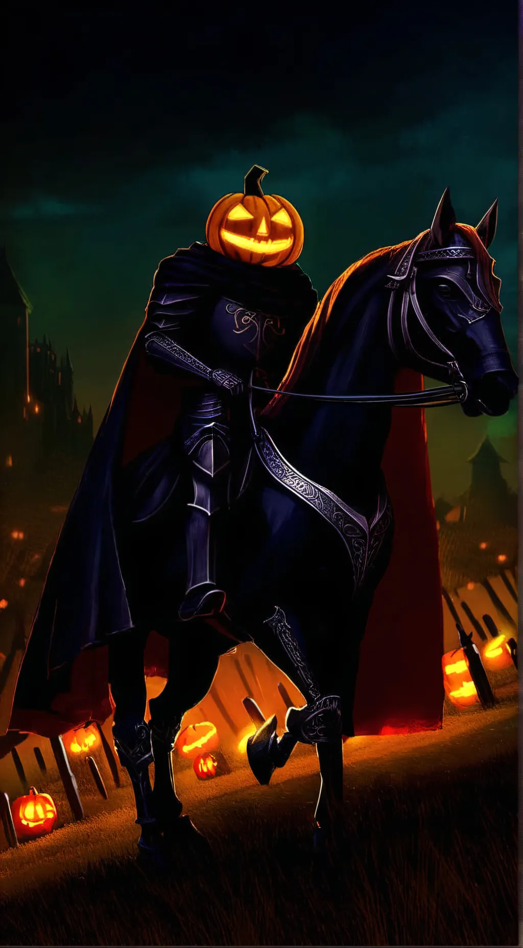 ai character: Headless horseman background