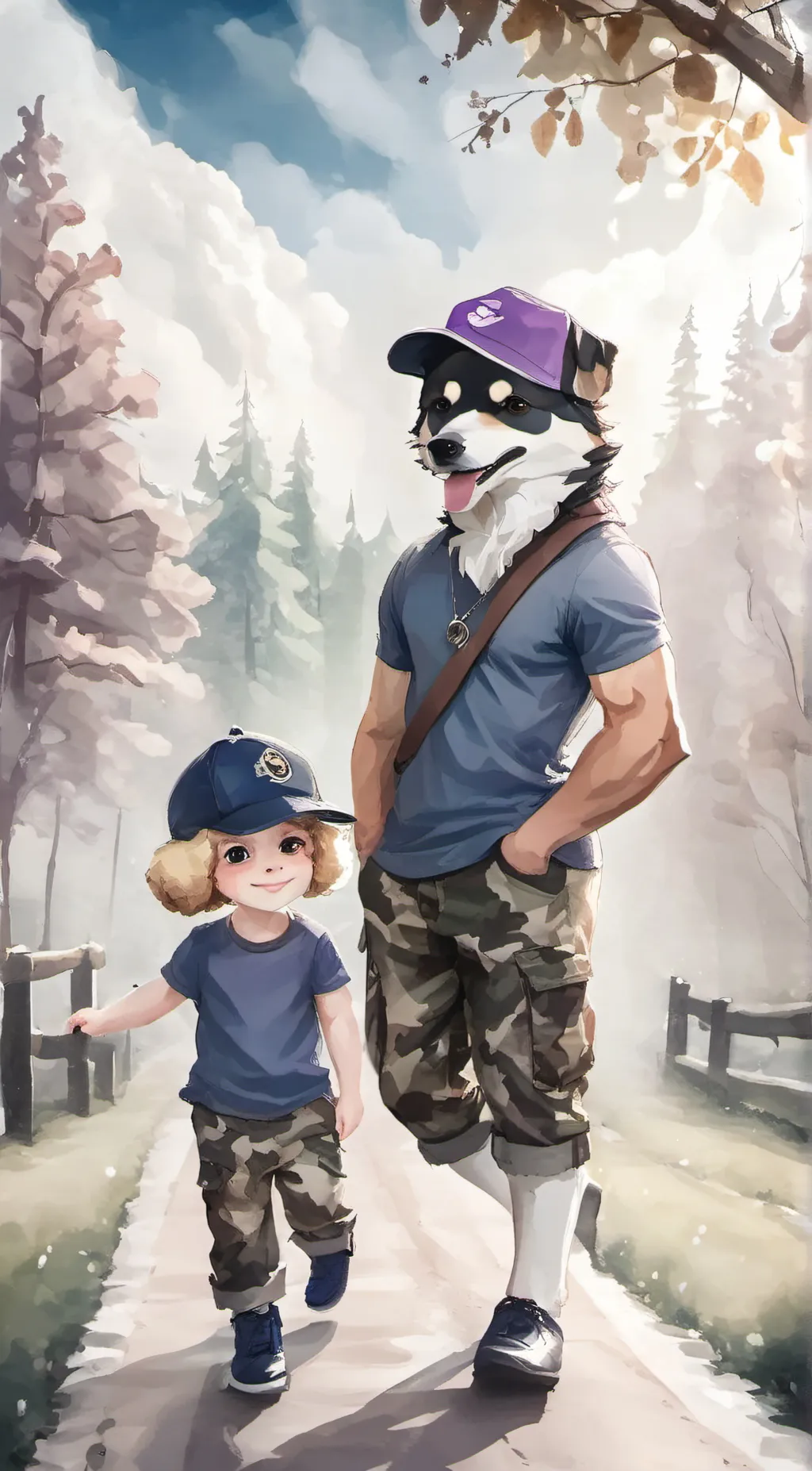 ai character: furry  background